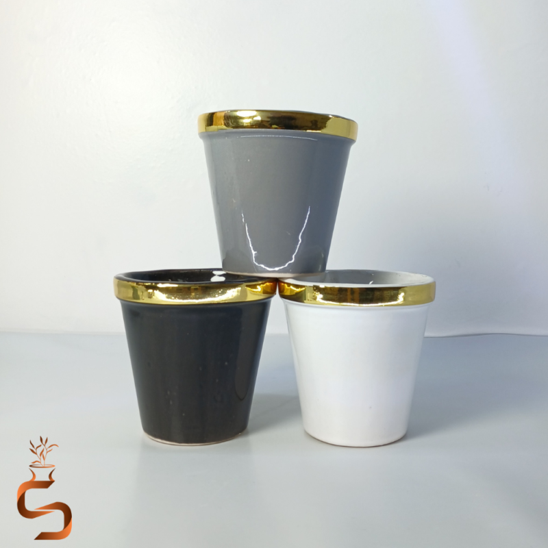 گلدان سرامیکی استوانه‌ای