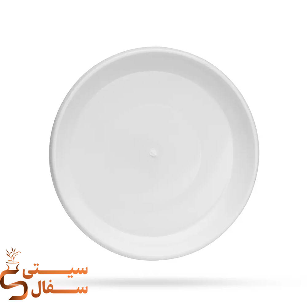 white-plastic-plant-saucer-all-sizes زیره گلدان پلاستیکی