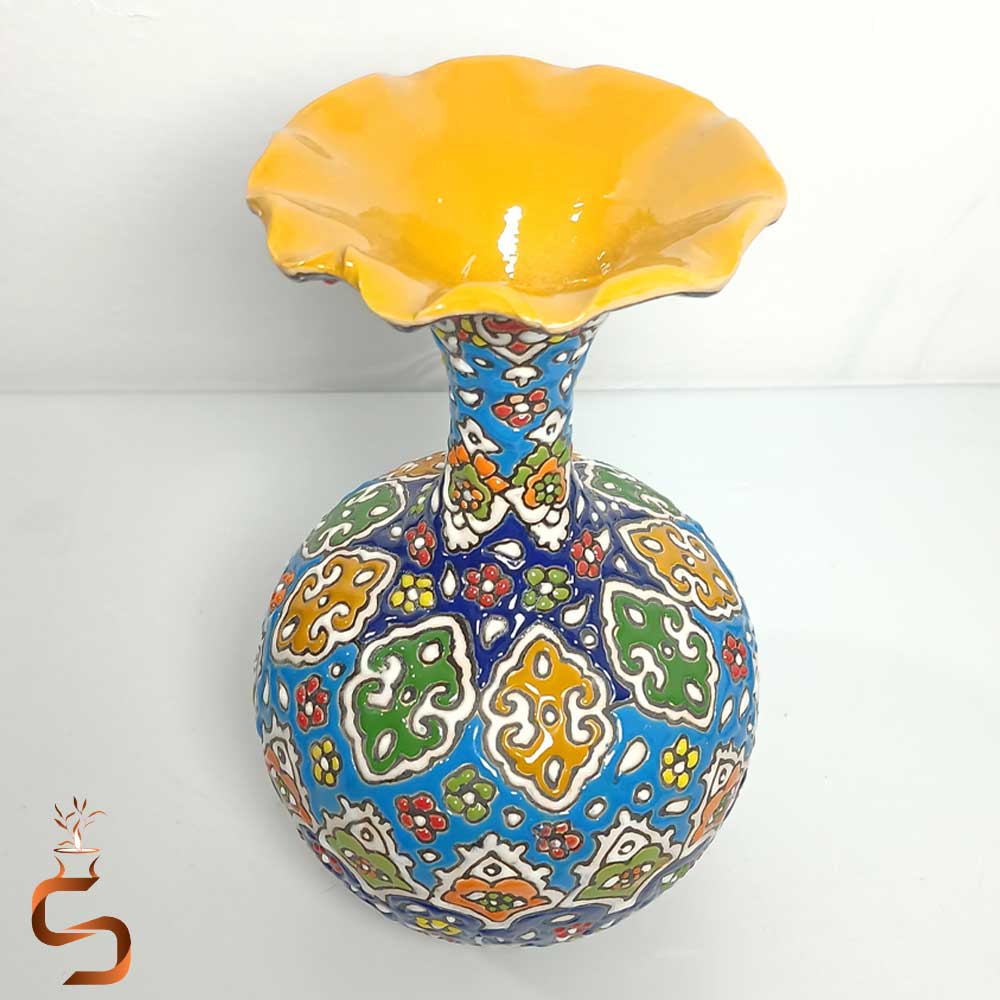 Enamel vase 25 cm (2) گلدان میناکاری 25 سانتی