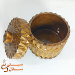 قندان سنگ مصنوعی طرح لوزی و چوب درب‌دار - Image 2