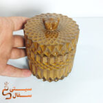 قندان سنگ مصنوعی طرح لوزی و چوب درب‌دار - Image 3