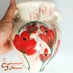 گلدان دیوارکوب سرامیکی طرح گل لاله با ۳ جای آویز (مناسب گل خشک و پتوس) - Image 4