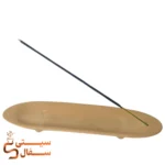 جاعودی سفالی خام طرح پر و قایقی پایه‌دار (بیس نقاشی اکریلیک، پتینه) - Image 4