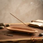جاعودی سفالی خام طرح پر و قایقی پایه‌دار (بیس نقاشی اکریلیک، پتینه) - Image 5