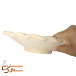 بشقاب سفالی خام گلدار دور دالبری قطر ۳۰ سانت (بیس میوه خوری، نقاشی اکریلیک و نقطه کوبی) - Image 3
