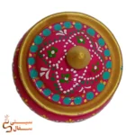 قندان نقطه کوبی سرخابی سفالی طرح سنتی | سیتی سفال - Image 3