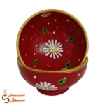 پیاله سفالی اناری طرح بابونه نقطه کوبی (موجود در پک‌های تکی، ۶ تایی و ۱۲ تایی) - Image 2