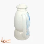 فانوس سرامیکی آبی دکوری با نقش گل (ارتفاع ۲۰ سانتیمتر) - Image 4