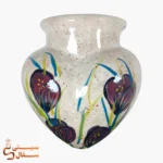 گلدان قلبی بنفش مدل دلارام سرامیکی